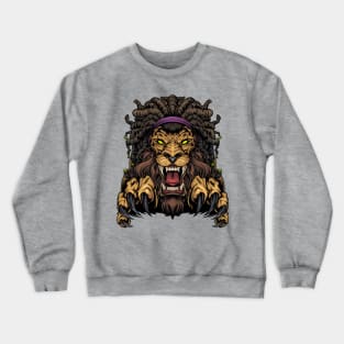 Lion with Dreadlocks Crewneck Sweatshirt